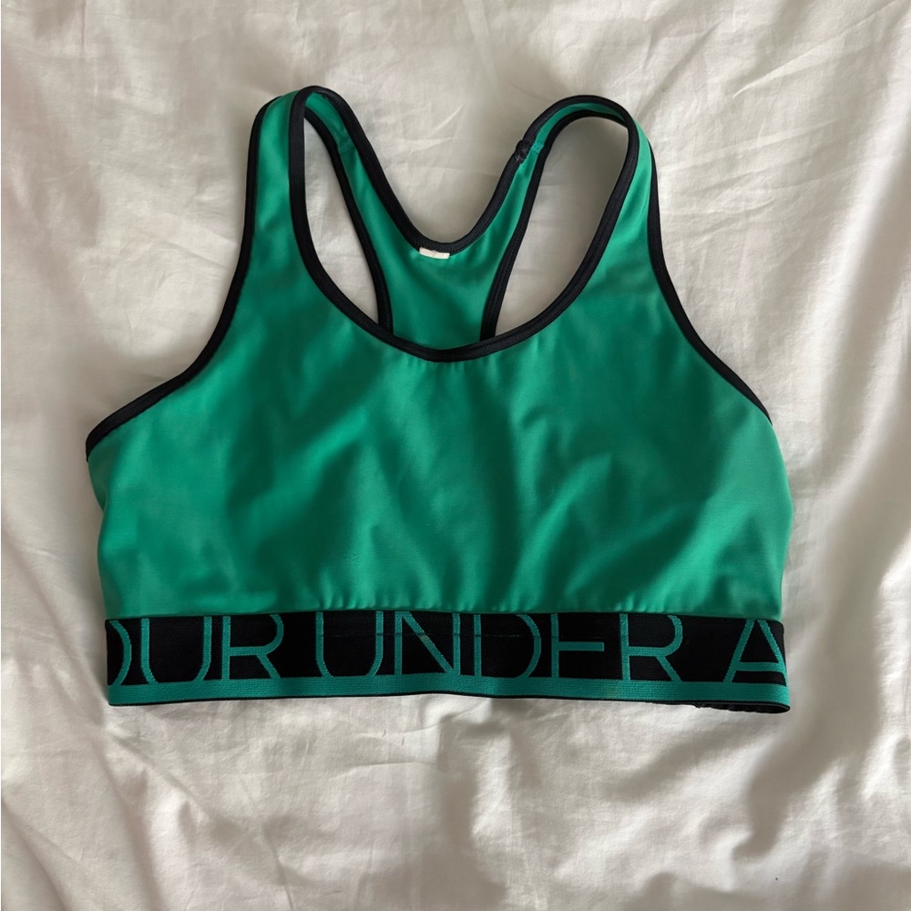 Under Armour Green Sports Bra with Black Trim